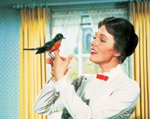 My daughter loves this part in the movie where Mary Poppins sugar coats clean up time while holding a bird.